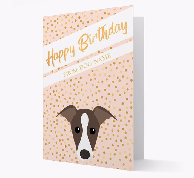 Personalized 'Happy Birthday' Gold Detail {breedFullName} Card